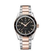 omega seamaster mens sedna gold and stainless steel bracelet watch