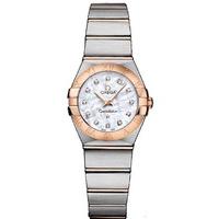 Omega Ladies Constellation Two Tone White Dial Bracelet Watch 123.20.24.60.55.001