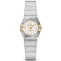 omega constellation two tone mother of pearl bracelet watch 1232024605 ...