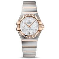 Omega Ladies Master Constellation Two Tone Chronometer Bracelet Watch 127.25.27.20.55.001