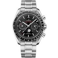 omega mens seamaster moon black chronograph bracelet watch 30430445201 ...