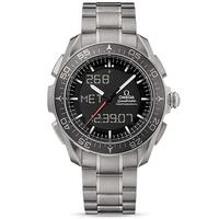 omega mens skywalker dual display titanium watch 31890457901001