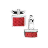 Omega Red Square Rubber Cufflinks