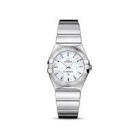 omega ladies constellation 27mm mother of pearl dial watch