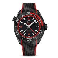 Omega Gents Seamaster Planet Ocean Deep Black Red Detail Automatic Watch