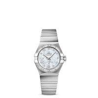 Omega Ladies Constellation Master Chronometer 27mm Diamond Dot Dial Stainless Steel Watch