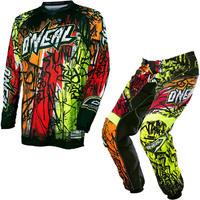 Oneal Element 2017 Vandal Motocross Jersey & Pants Black Neon Kit