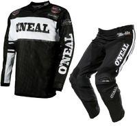 Oneal Ultra Lite LE 75 2017 Motocross Jersey & Pants Black White Kit
