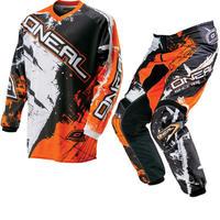 Oneal Element Kids 2016 Shocker Black Orange Motocross Kit