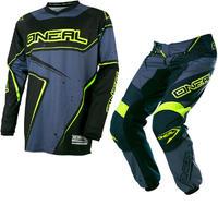 oneal element 2017 racewear motocross jersey amp pants black gray hi v ...