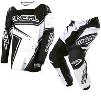 Oneal Element 2017 Racewear Youth Motocross Jersey & Pants Black White Kit