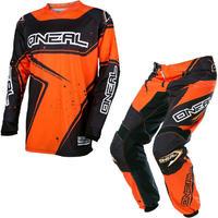 Oneal Element 2017 Racewear Youth Motocross Jersey & Pants Black Orange Kit