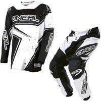 Oneal Element 2017 Racewear Youth Motocross Jersey & Pants Black White Kit