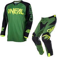 Oneal Mayhem Lite 2017 Blocker Motocross Jersey & Pants Army Green Black Kit