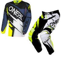 oneal hardwear 2017 flow jag limited edition black neonl motocross kit