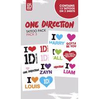 One Direction Pack 3 Tattoo Pack
