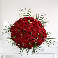 One Hundred Red Roses Bouquet - flowers