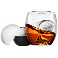 on the rocks tumbler glass and ice ball mould