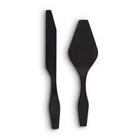 onyx black modern cake serving set black