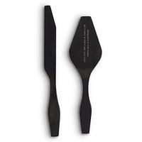 onyx black modern cake serving set open format etching black