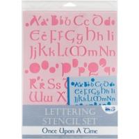 once upon a time lettering stencil set