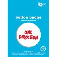 One Direction Text Button Badge