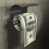 One Hundred Dollar Bill Toilet Paper