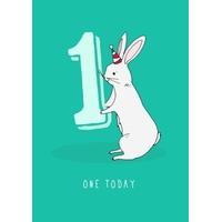 one bunny birthday card ss1001