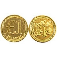 one pound chocolate coins bag of 100