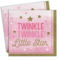 One Little Star Pink Paper Party Twinkle Napkins