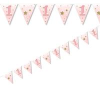 One Little Star Pink Party Flag Bunting