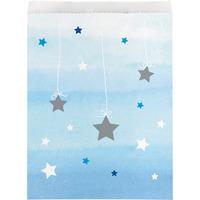 One Little Star Blue Paper Party Bags