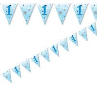 One Little Star Blue Party Flag Bunting