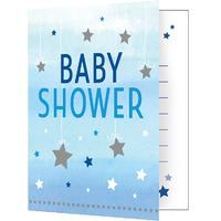 One Little Star Blue Baby Shower Invitation