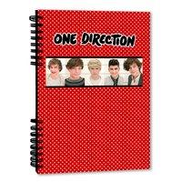 one direction a5 notebook red polka dot