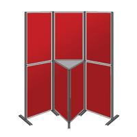 Onboard Pole and Panels 7 Panel W 1800mm x H 1800mm Display Systems Burgundy