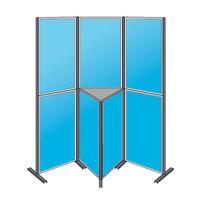 Onboard Pole and Panels 7 Panel W 1800mm x H 1800mm Display Systems Light Blue