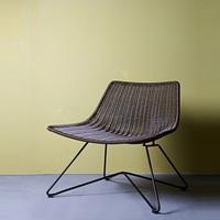 Ontario Modern Lounge Chair In Brown With Steel Frame