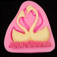 One Pair Of Swans Silicone Fondant Mold