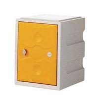 one door mini plastic locker std grey body yellow door