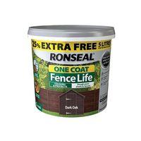One Coat Fence Life Forest Green New 4 Litre +25%