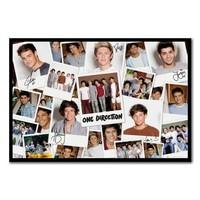 One Direction Polaroids Poster Black Framed - 96.5 x 66 cms (Approx 38 x 26 inches)