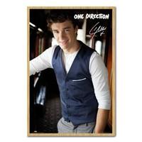 One Direction Liam Portrait Poster Beech Framed - 96.5 x 66 cms (Approx 38 x 26 inches)