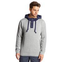 one earth mens button hoody grey grey