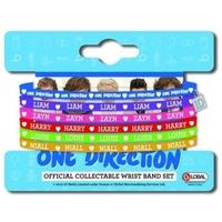 one direction multi coloured gummy band set