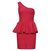 One Shoulder Peplum Dress