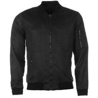 only and sons faux suede bomber jacket