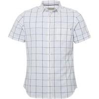 onfire mens linen mix checked shirt whitenavy