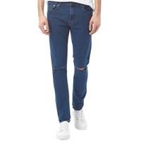 only sons mens warp with rip skinny jeans m blue