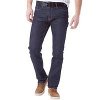 Onfire Mens Straight Fit Zip Fly Stretch Jeans With Belt Raw Wash